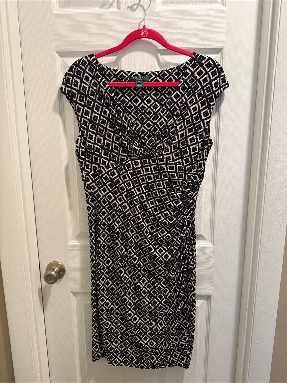 Ralph Lauren Black and White Geometric Women’s Dress Sz 12